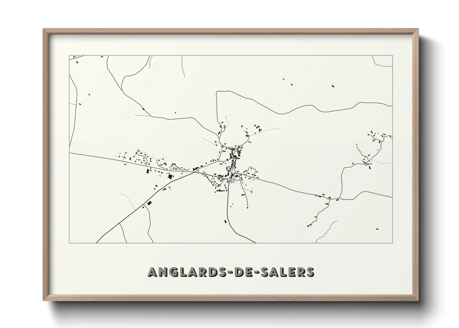 Une affiche de carte sur Anglards-de-Salers