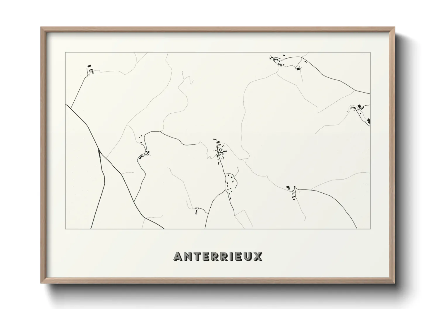 Une affiche de carte sur Anterrieux