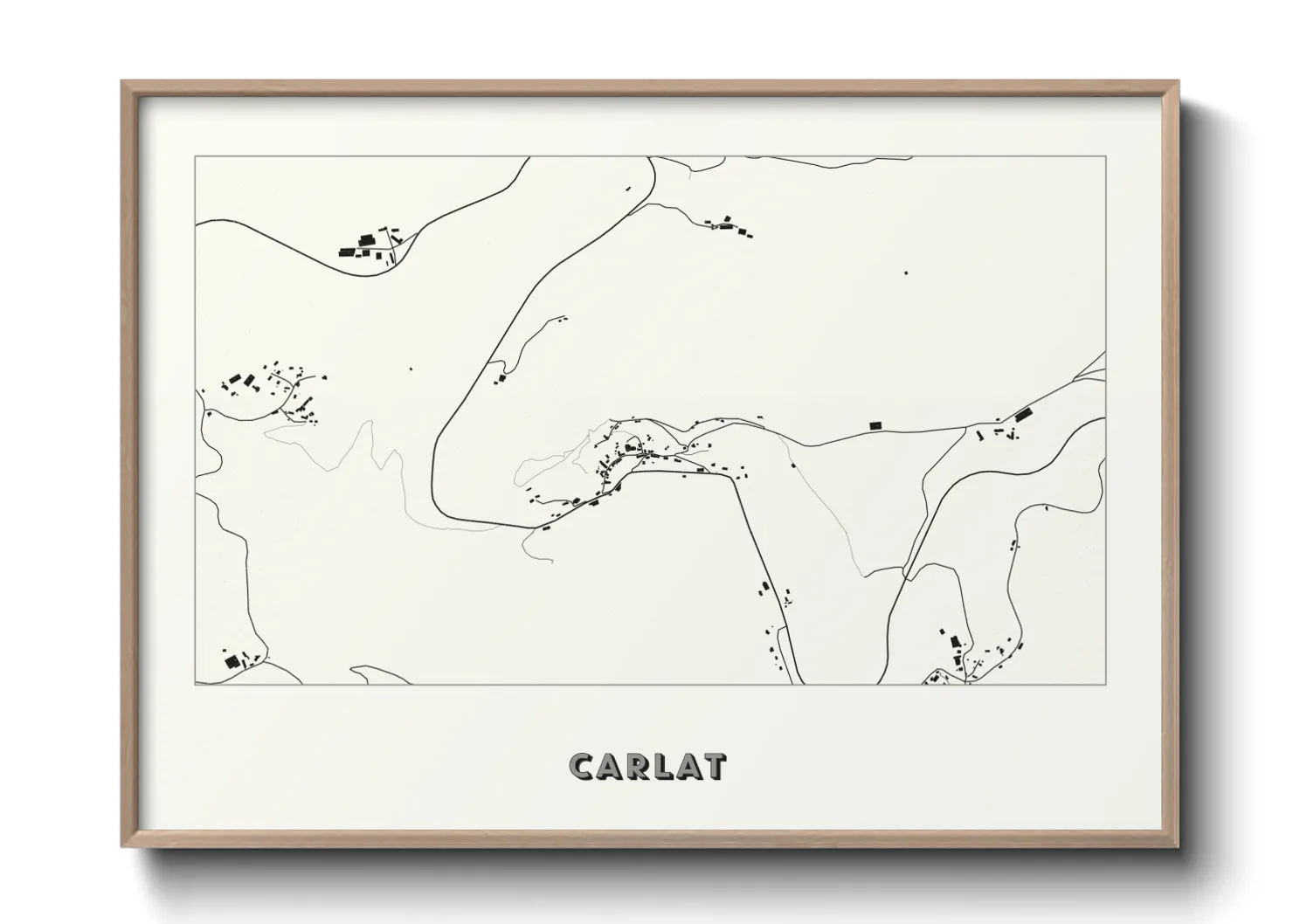 Une affiche de carte sur Carlat