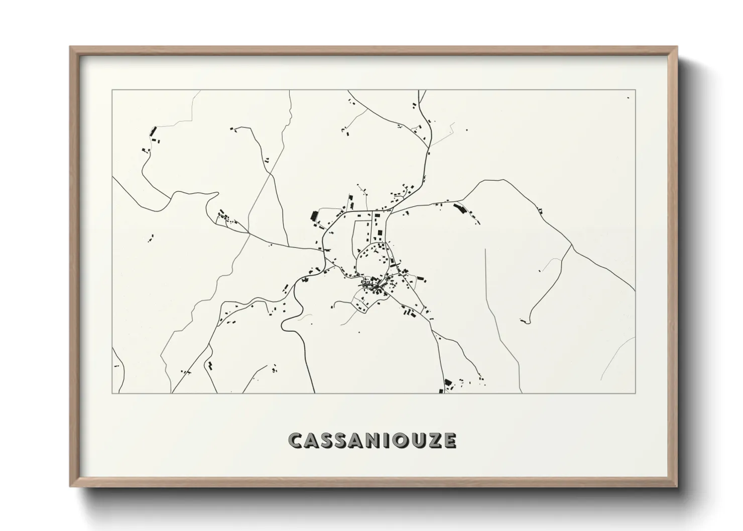 Une affiche de carte sur Cassaniouze
