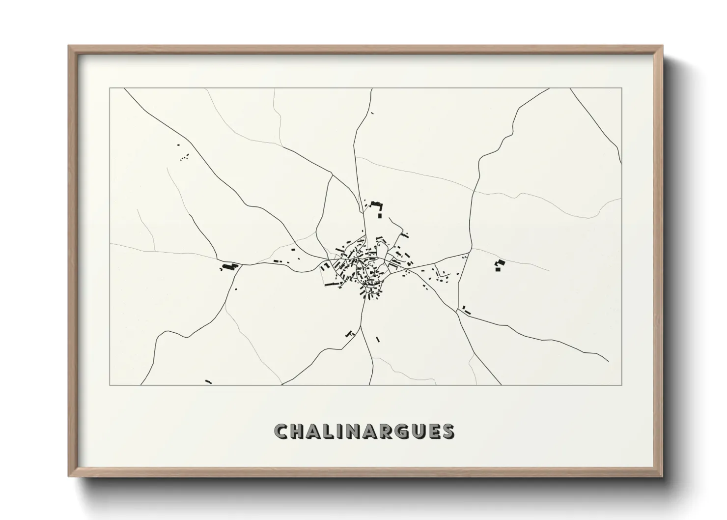 Une affiche de carte sur Chalinargues