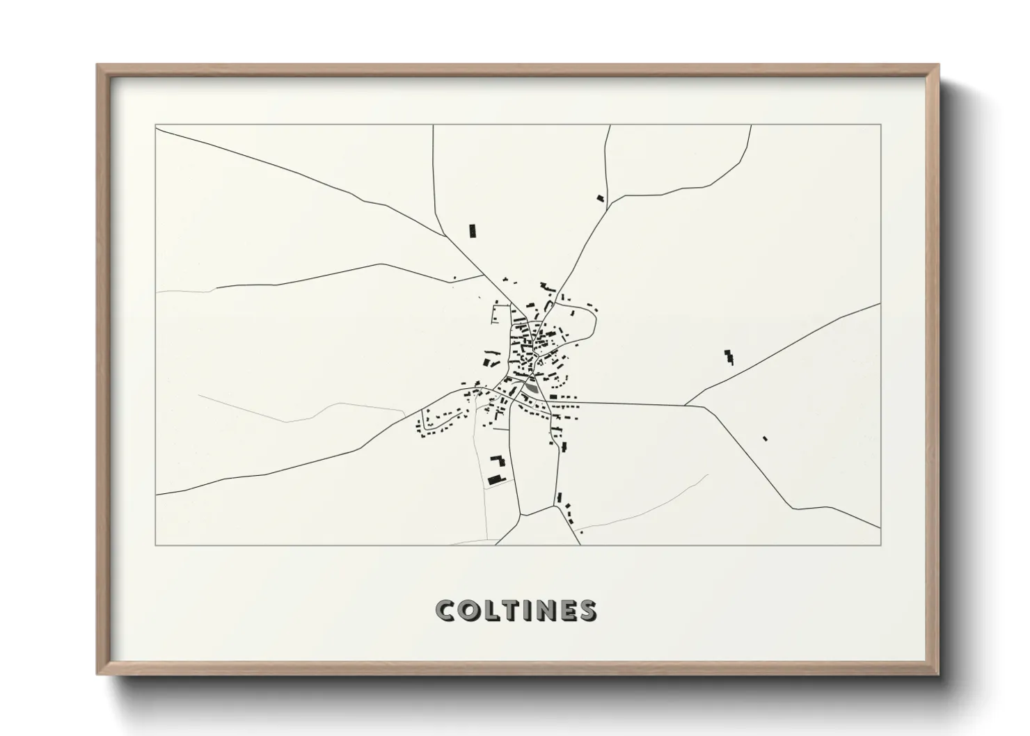 Une affiche de carte sur Coltines