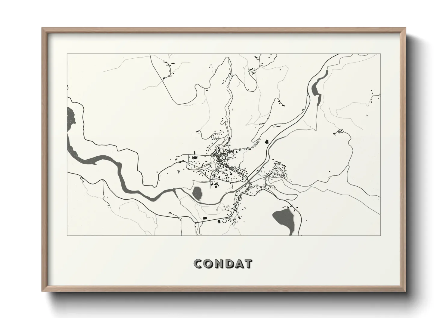 Une affiche de carte sur Condat