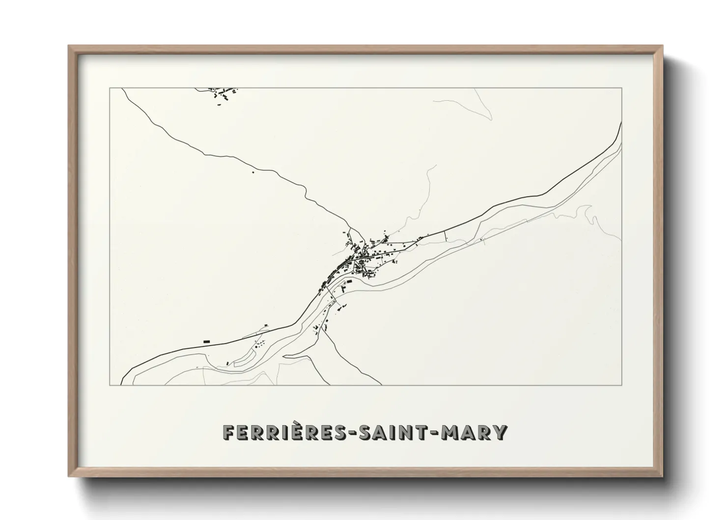 Une affiche de carte sur Ferrières-Saint-Mary