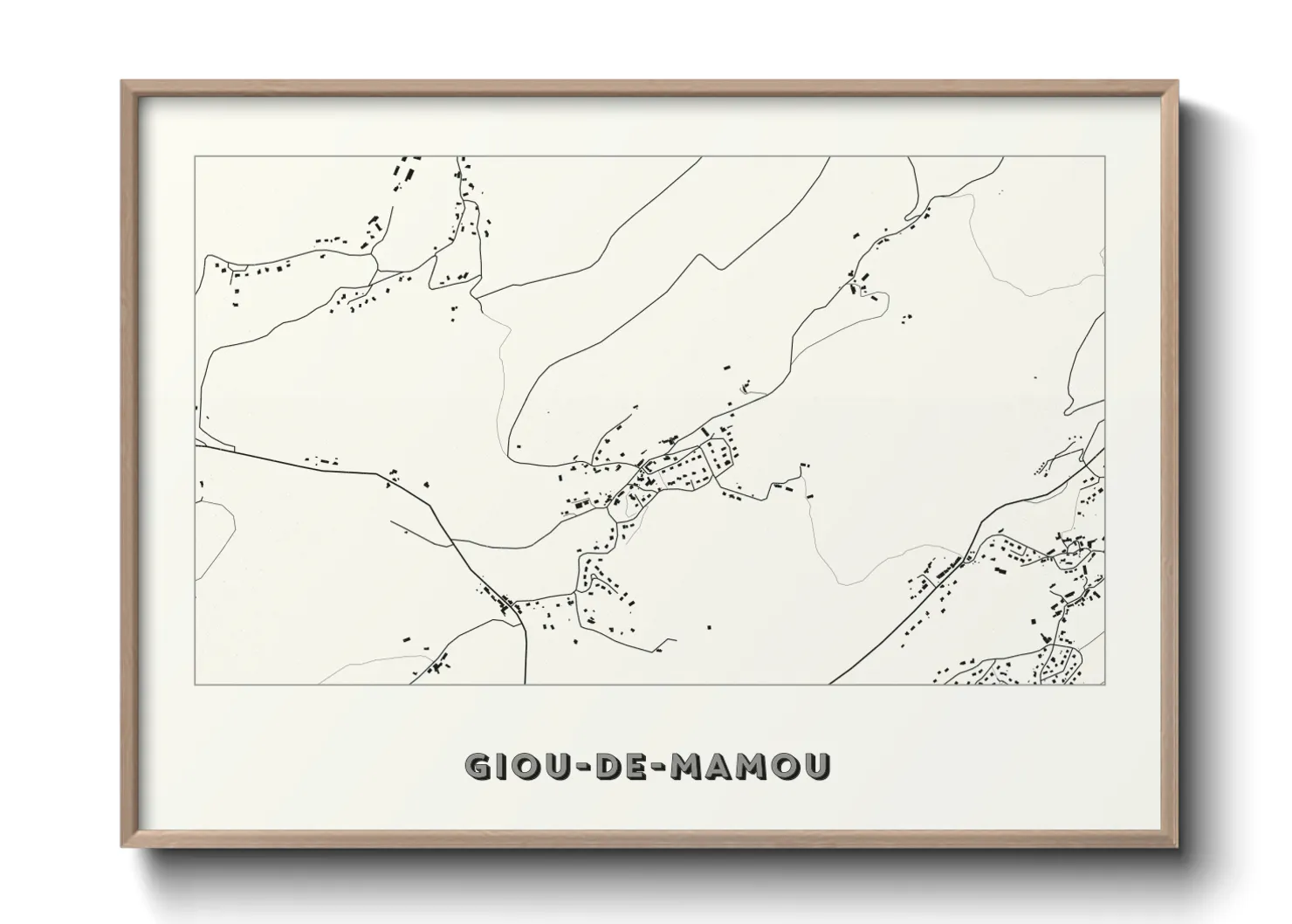 Une affiche de carte sur Giou-de-Mamou