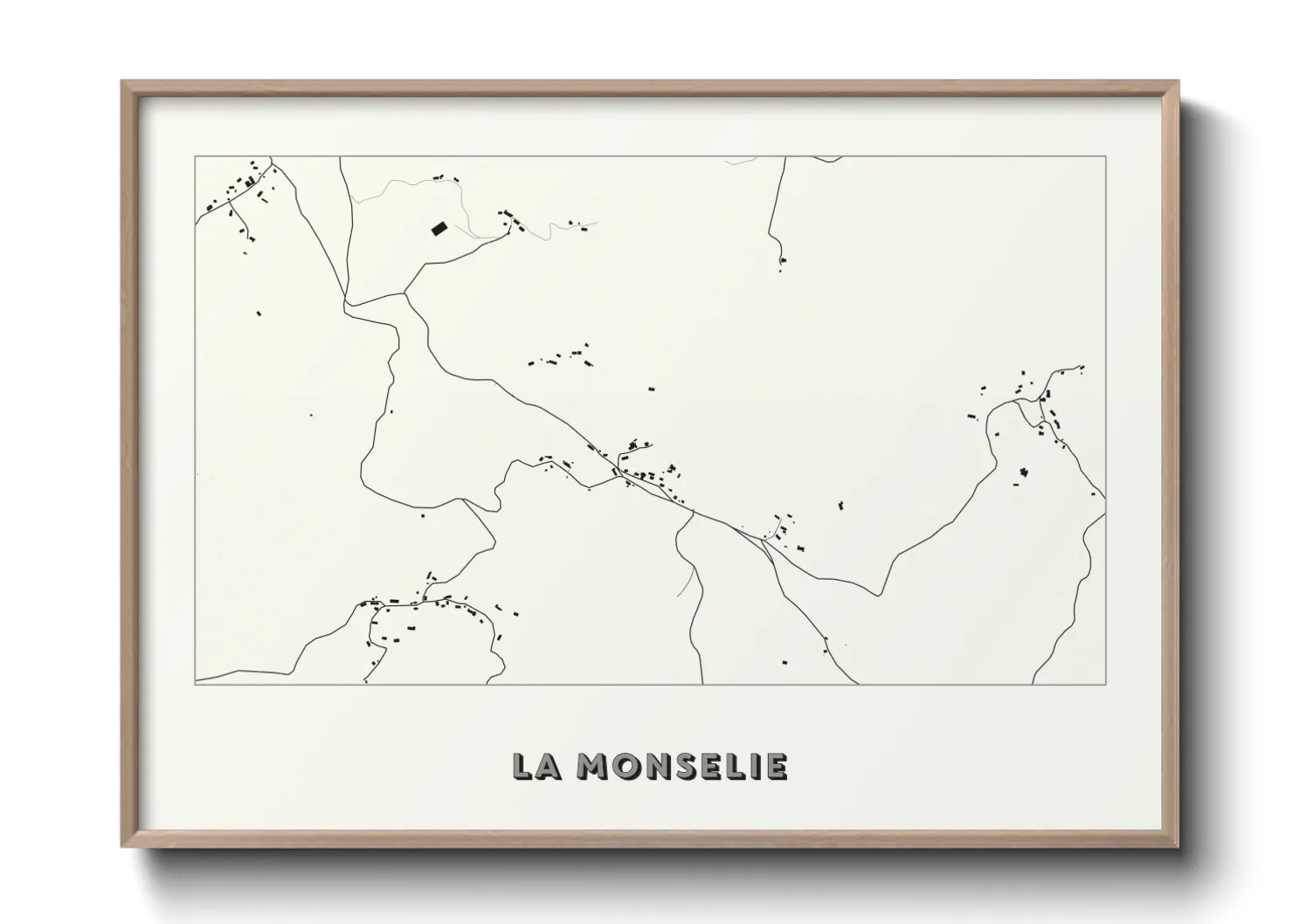 Une affiche de carte sur La Monselie