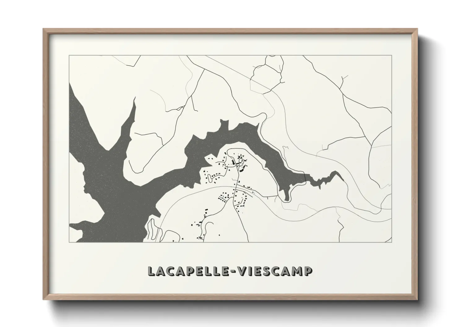Une affiche de carte sur Lacapelle-Viescamp