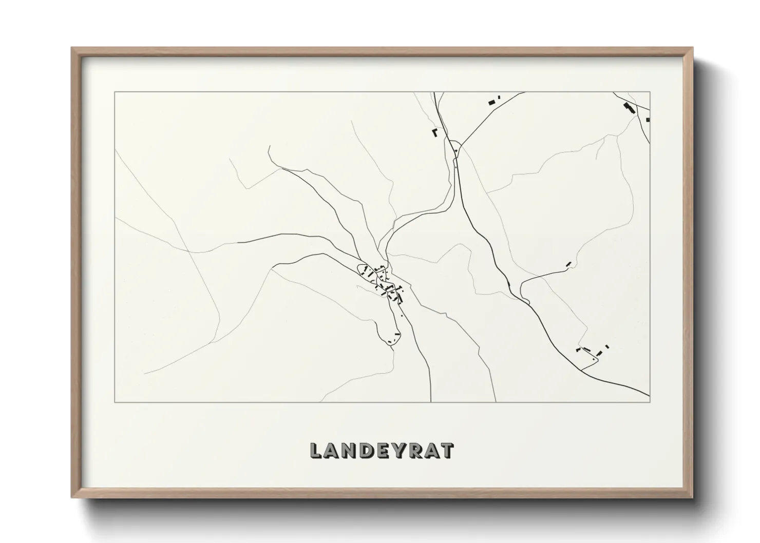 Une affiche de carte sur Landeyrat