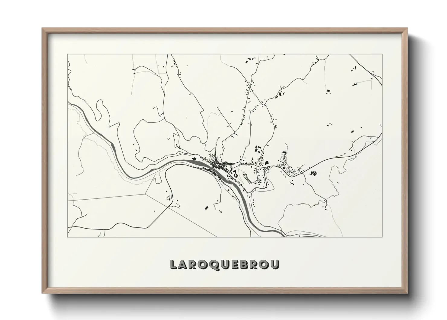 Une affiche de carte sur Laroquebrou