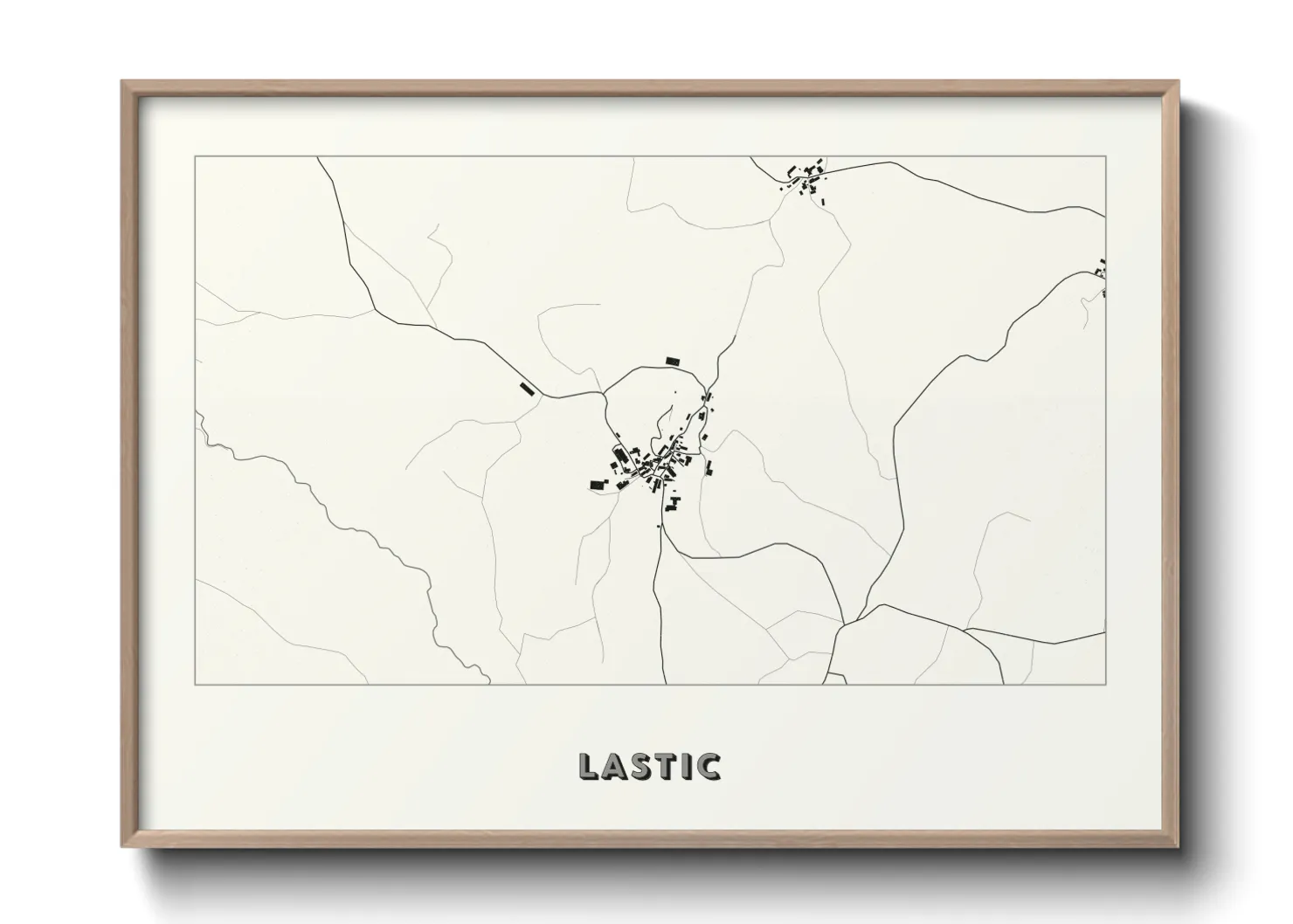 Une affiche de carte sur Lastic