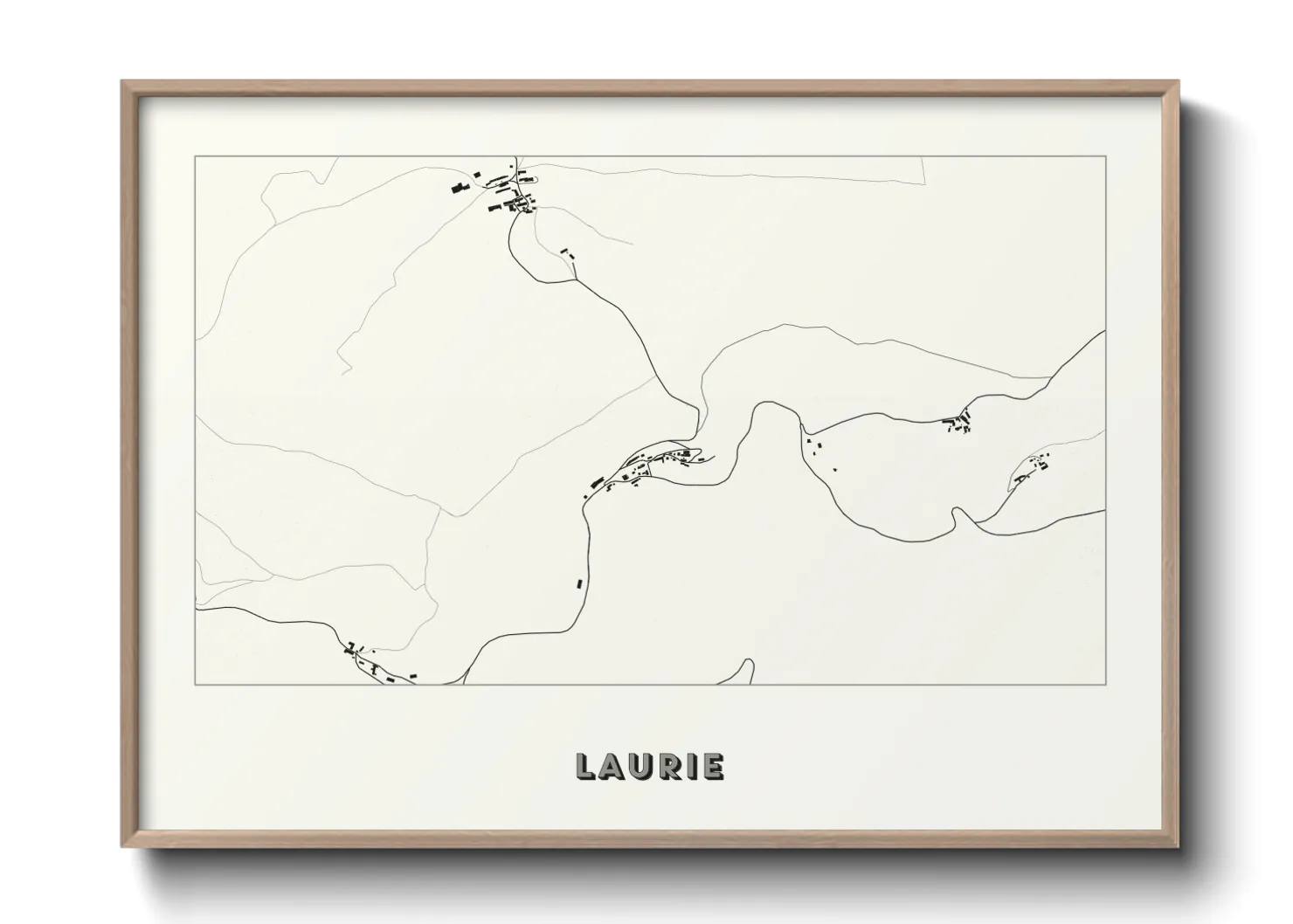 Une affiche de carte sur Laurie