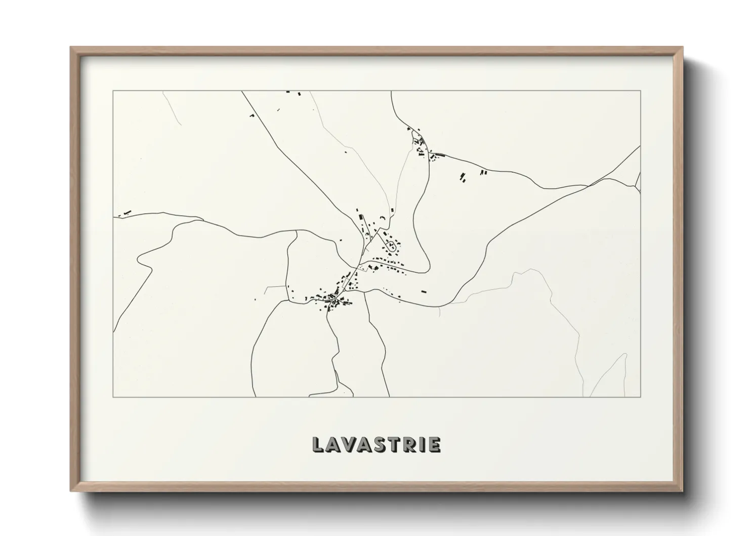 Une affiche de carte sur Lavastrie