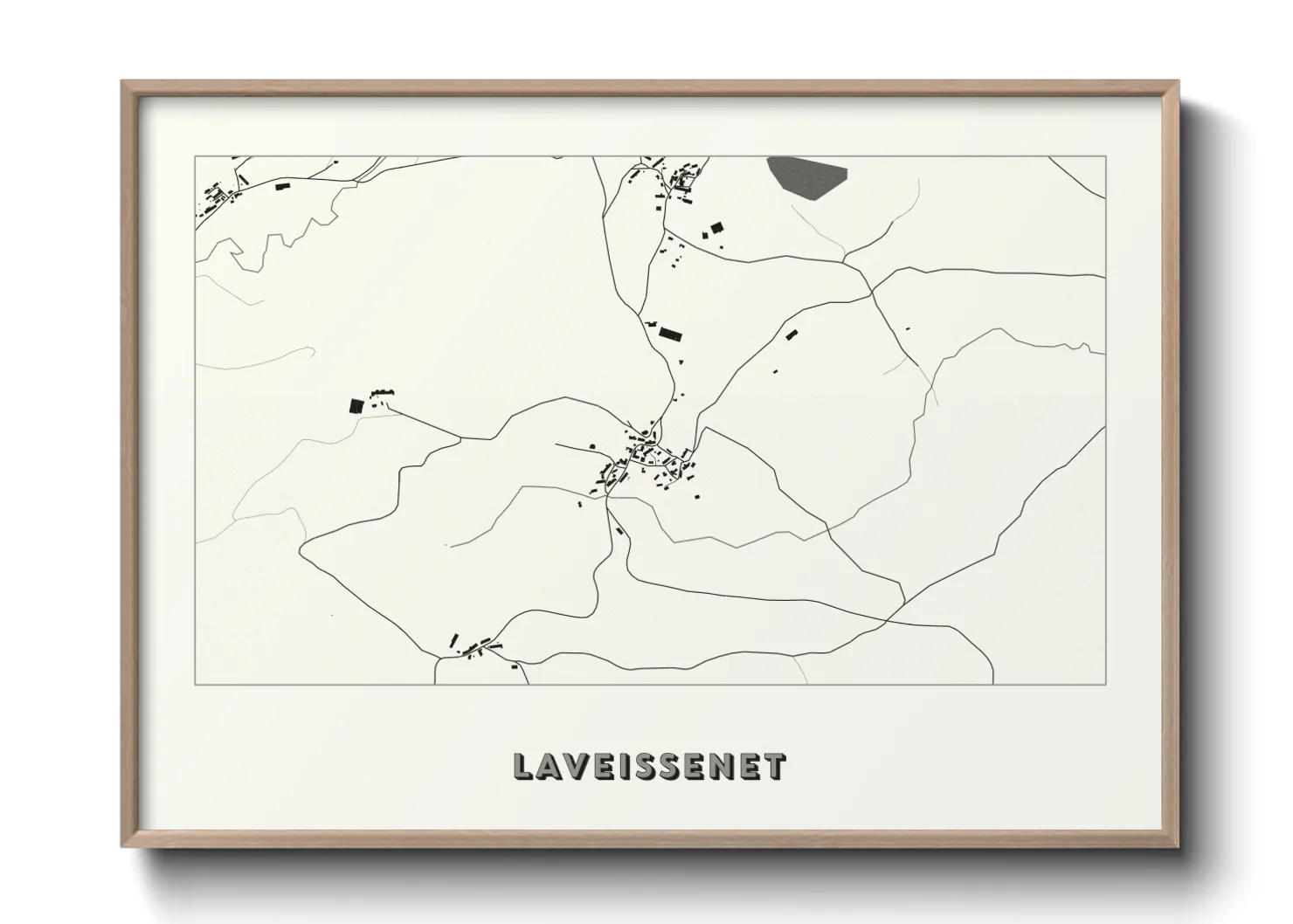 Une affiche de carte sur Laveissenet