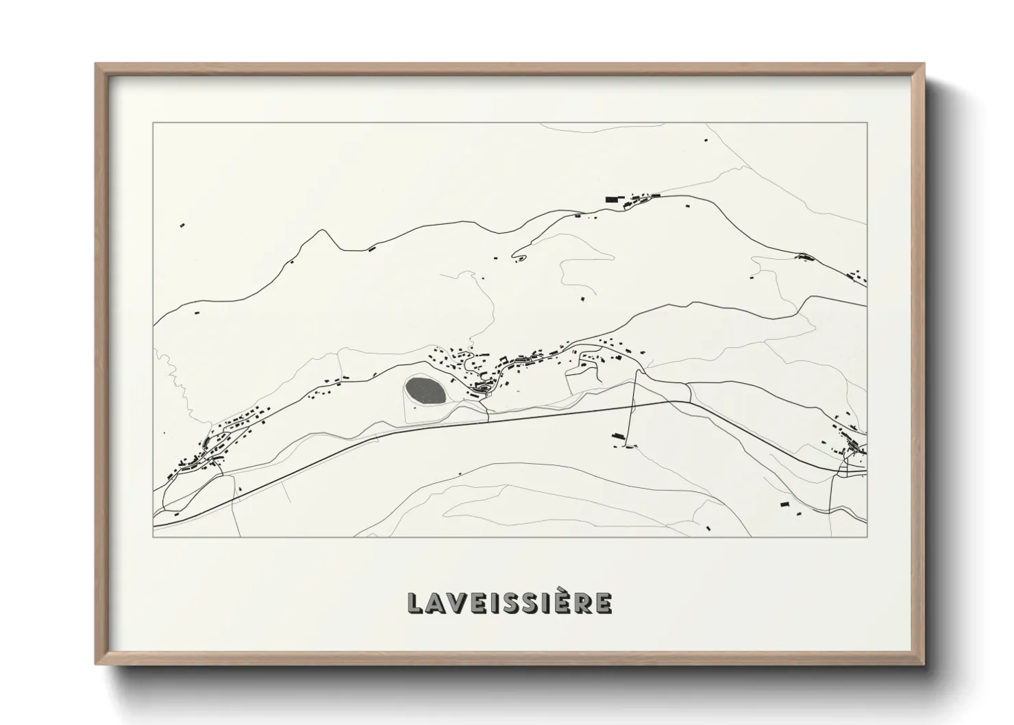 Une affiche de carte sur Laveissière