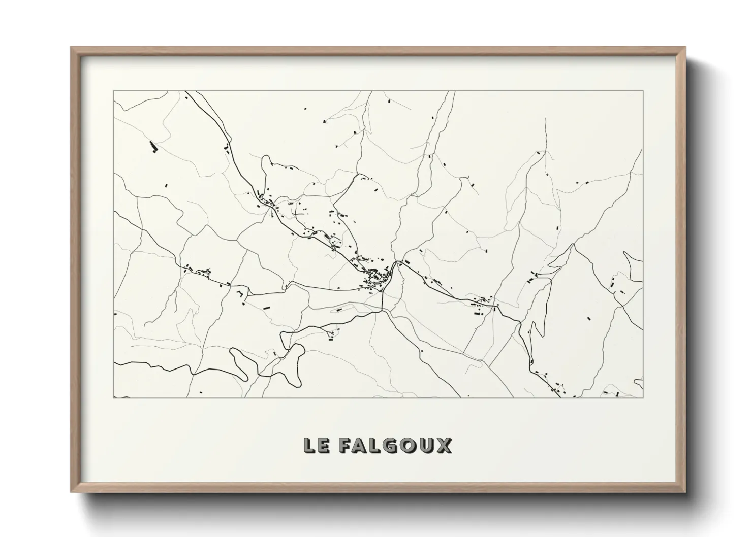 Une affiche de carte sur Le Falgoux