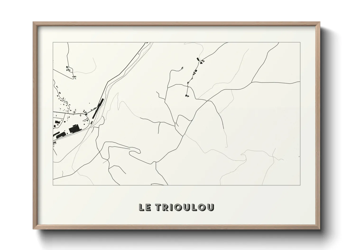 Une affiche de carte sur Le Trioulou