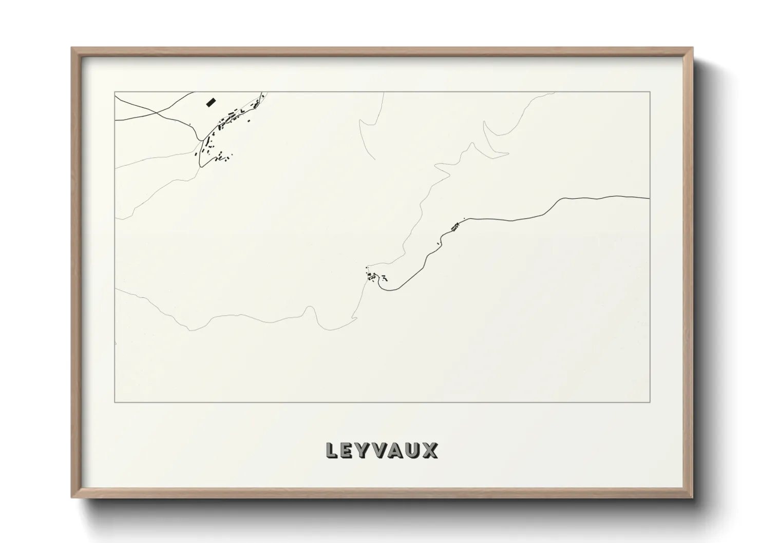 Une affiche de carte sur Leyvaux