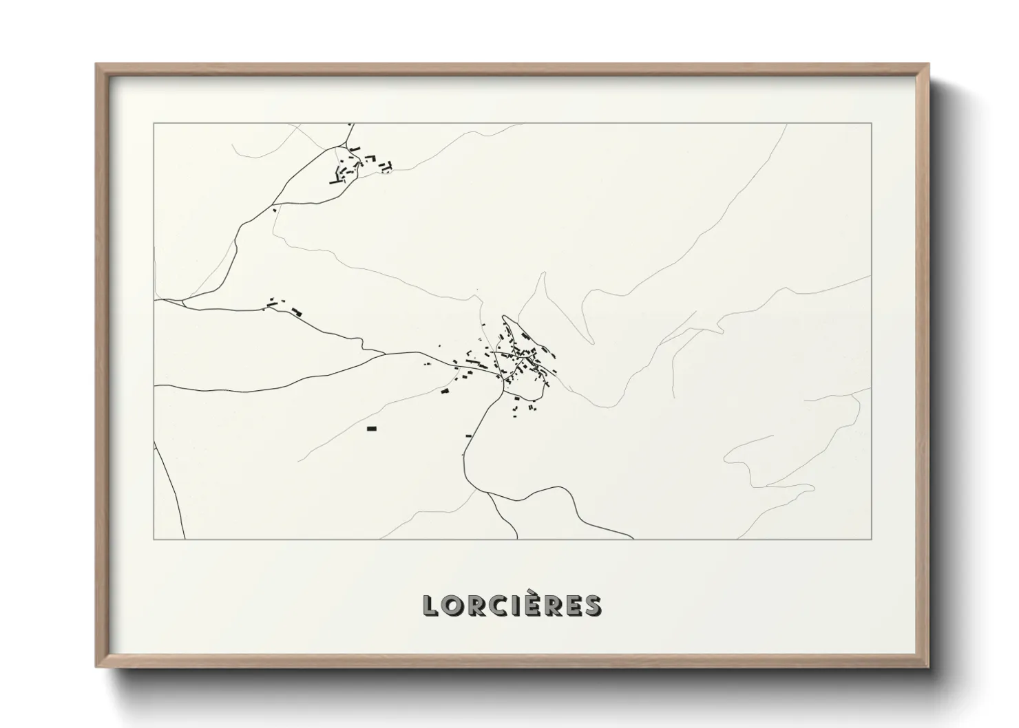 Une affiche de carte sur Lorcières