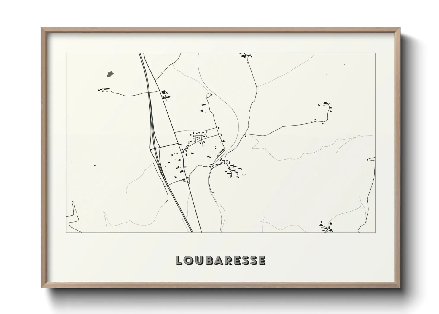 Une affiche de carte sur Loubaresse