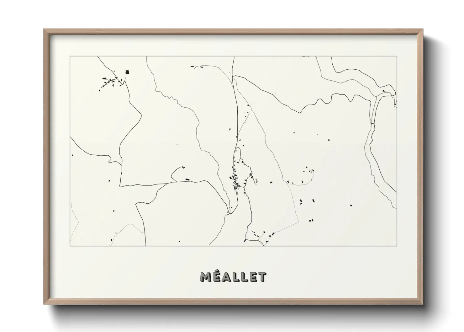 Une affiche de carte sur Méallet