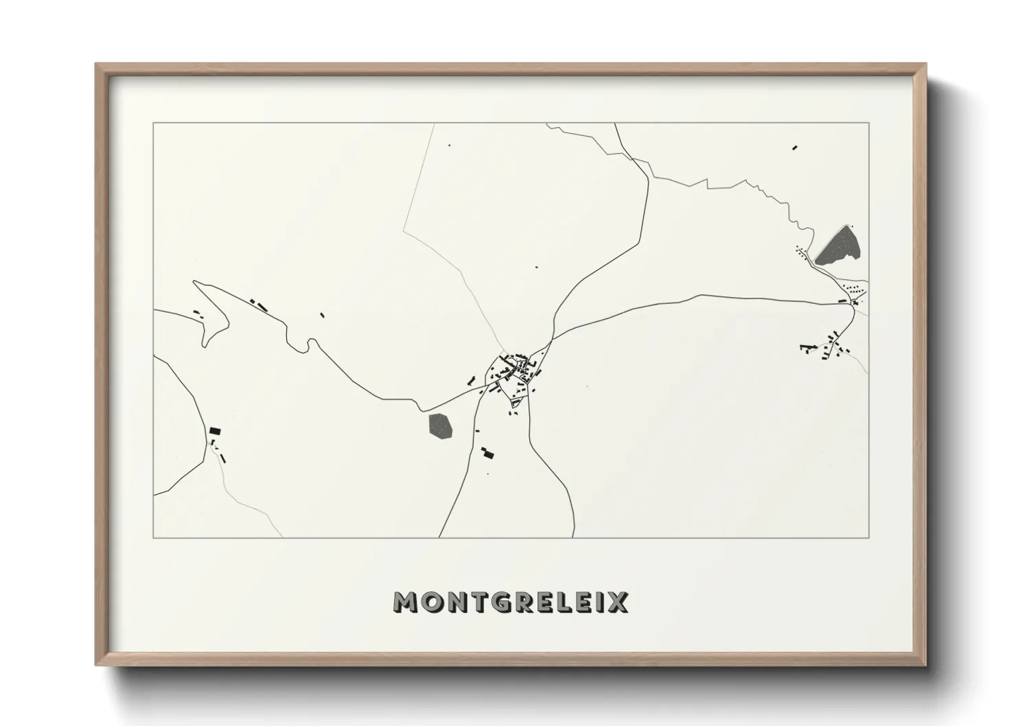 Une affiche de carte sur Montgreleix