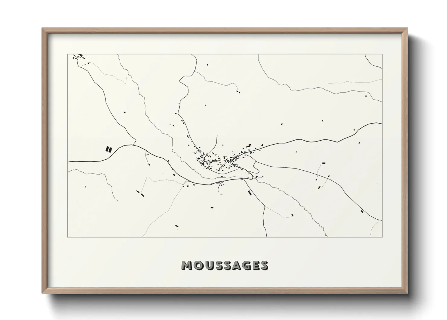 Une affiche de carte sur Moussages