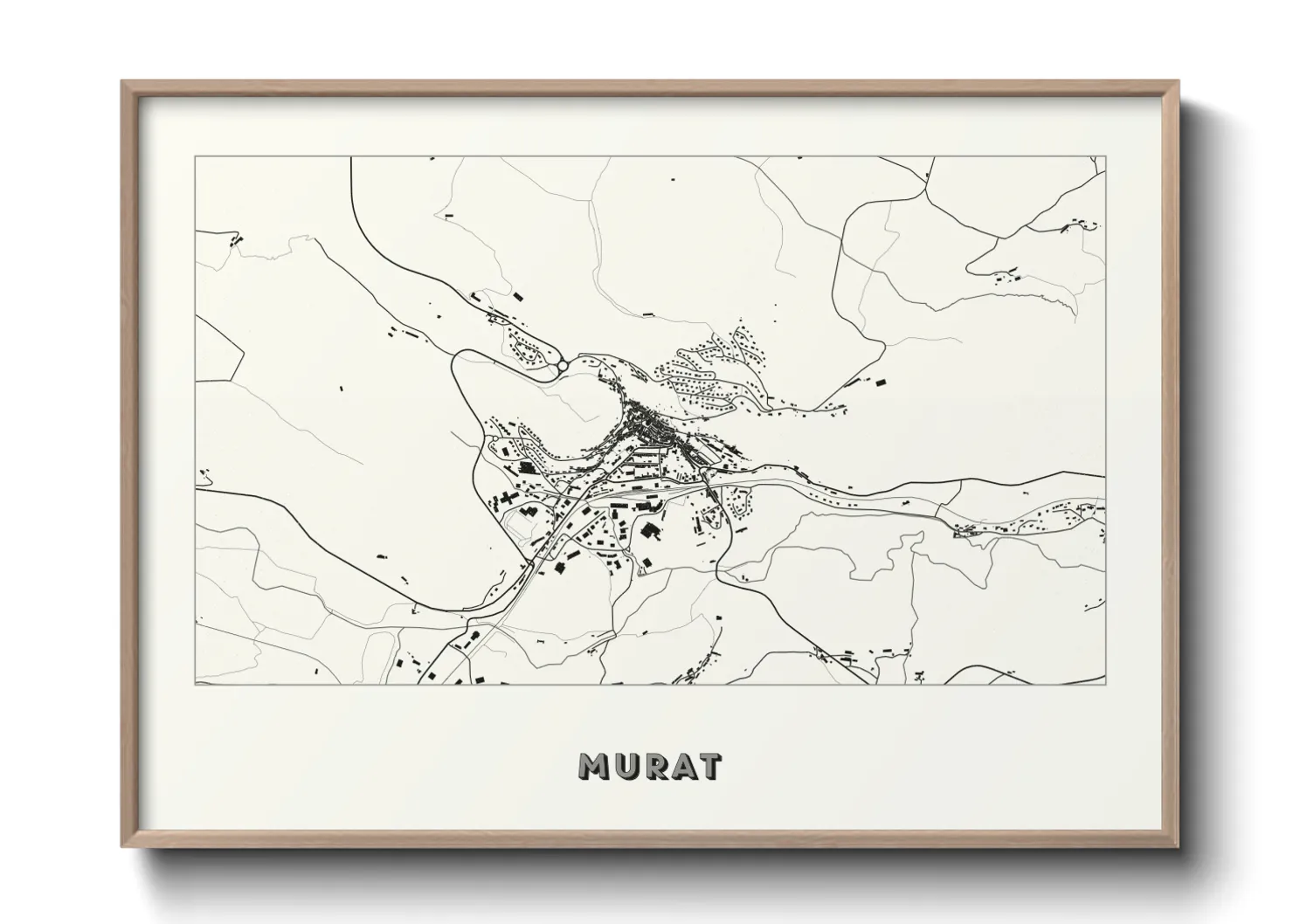 Une affiche de carte sur Murat