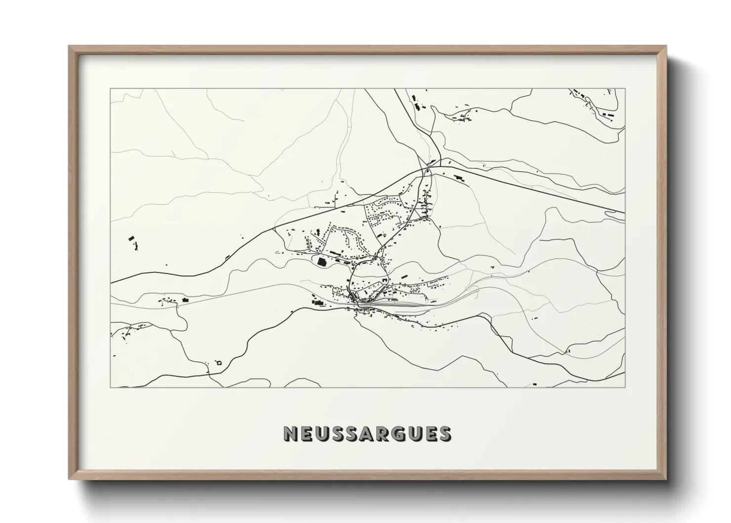 Une affiche de carte sur Neussargues