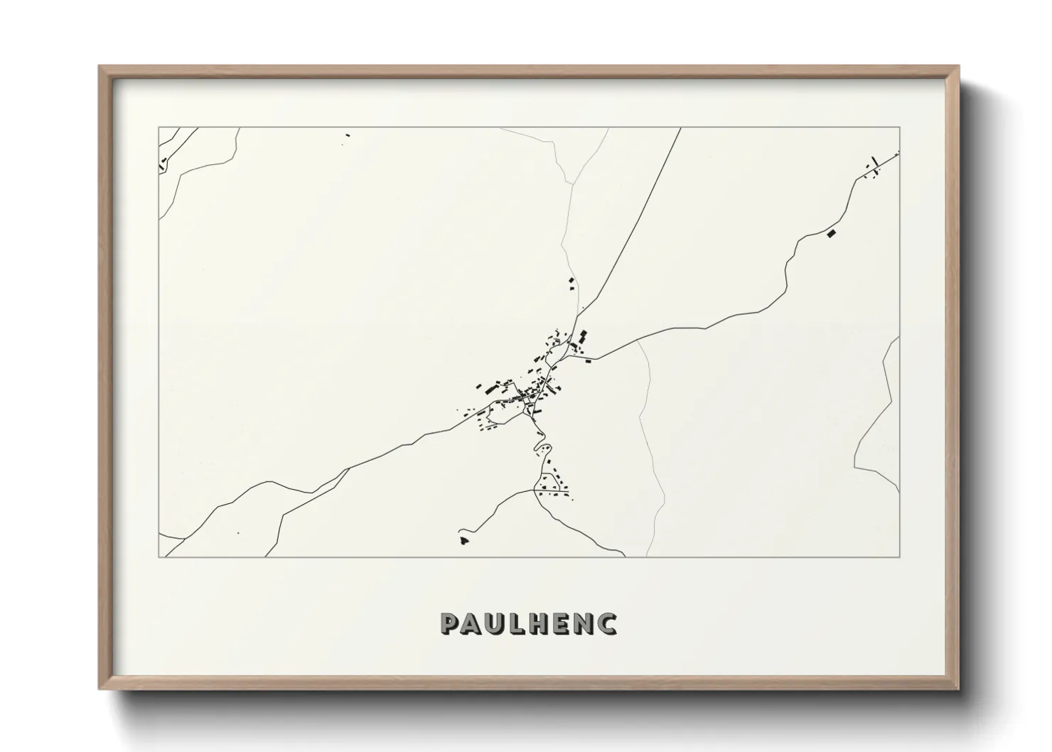 Une affiche de carte sur Paulhenc