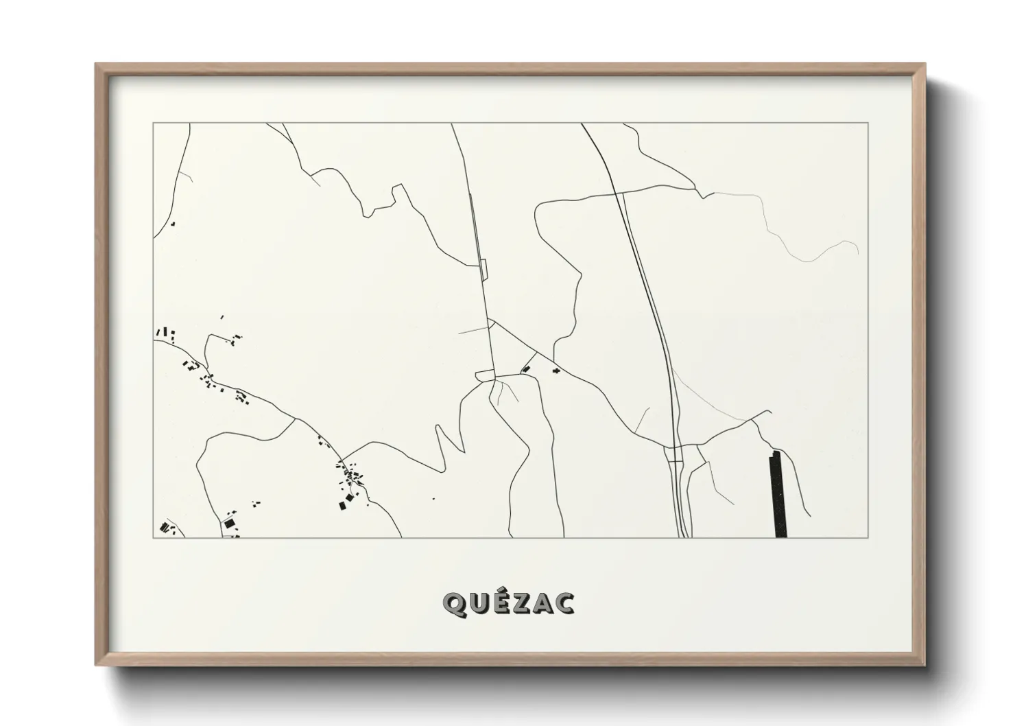 Une affiche de carte sur Quézac