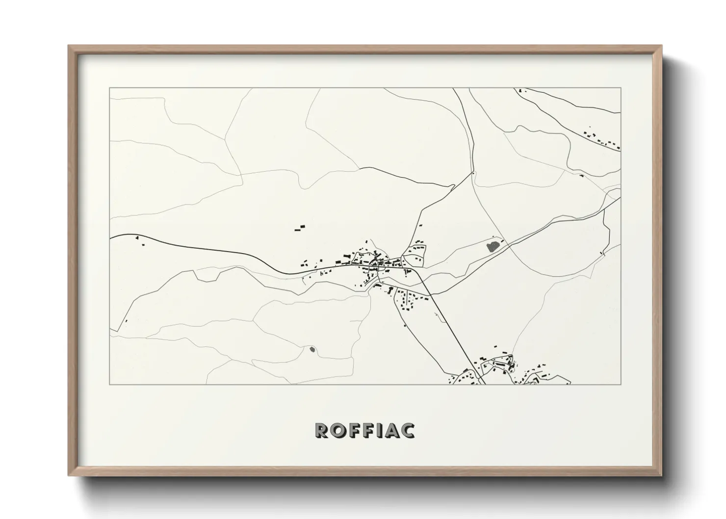 Une affiche de carte sur Roffiac