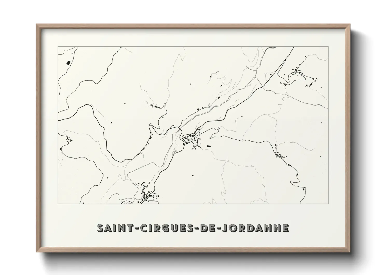 Une affiche de carte sur Saint-Cirgues-de-Jordanne