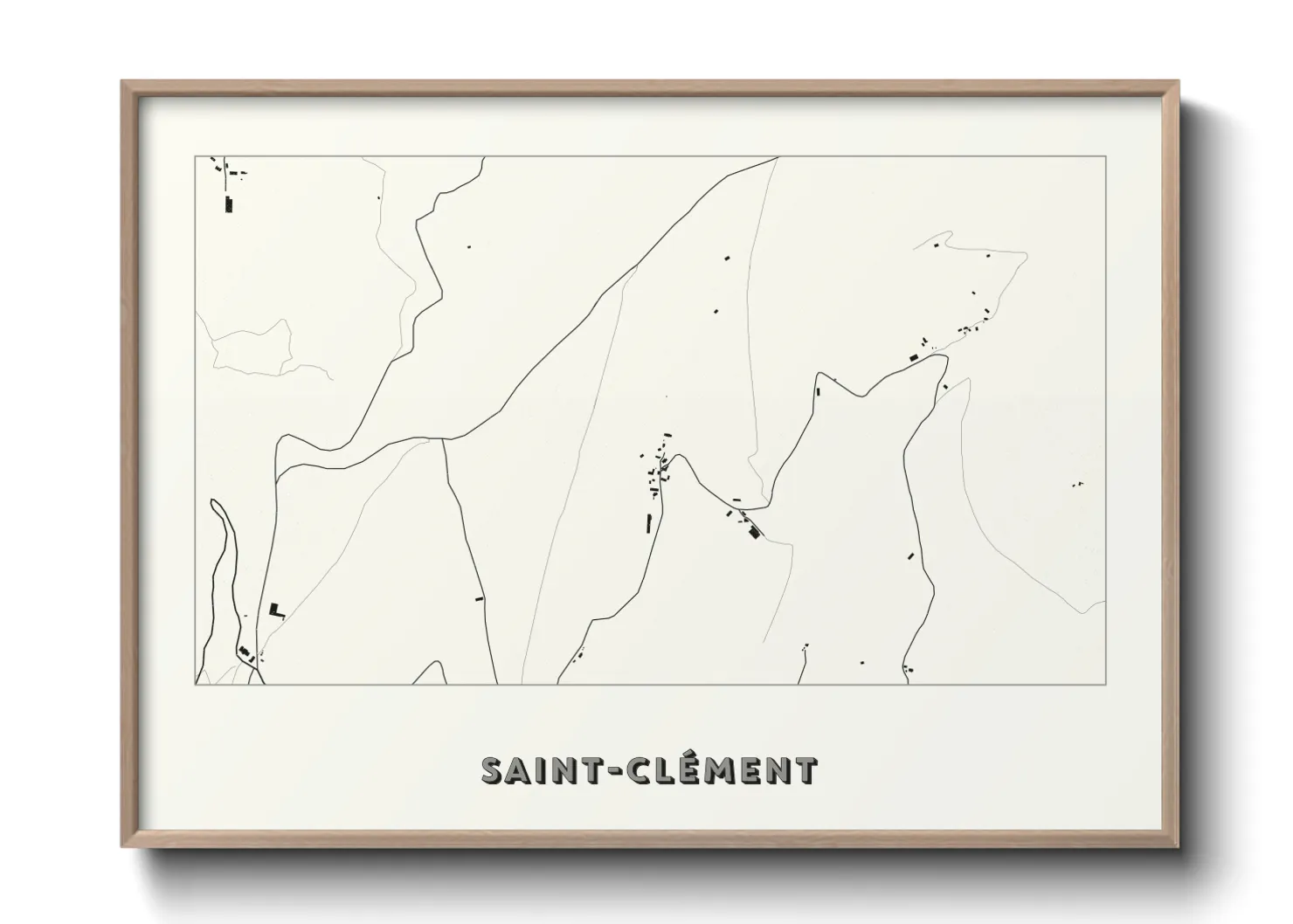 Une affiche de carte sur Saint-Clément