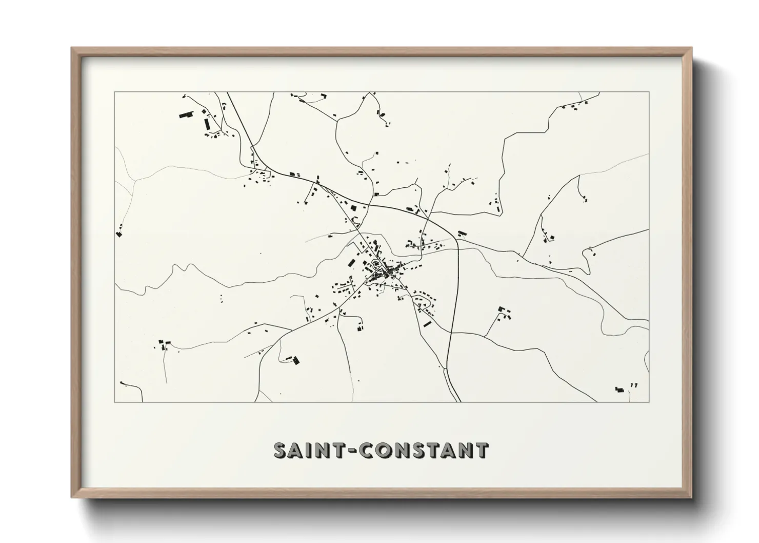 Une affiche de carte sur Saint-Constant