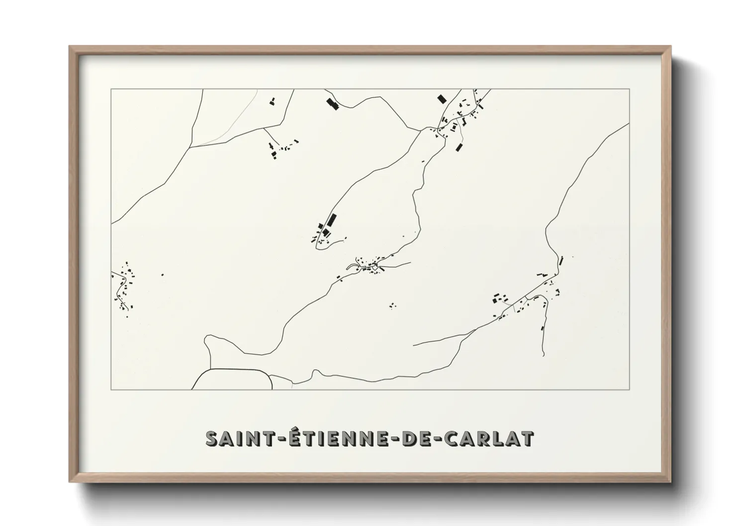 Une affiche de carte sur Saint-Étienne-de-Carlat