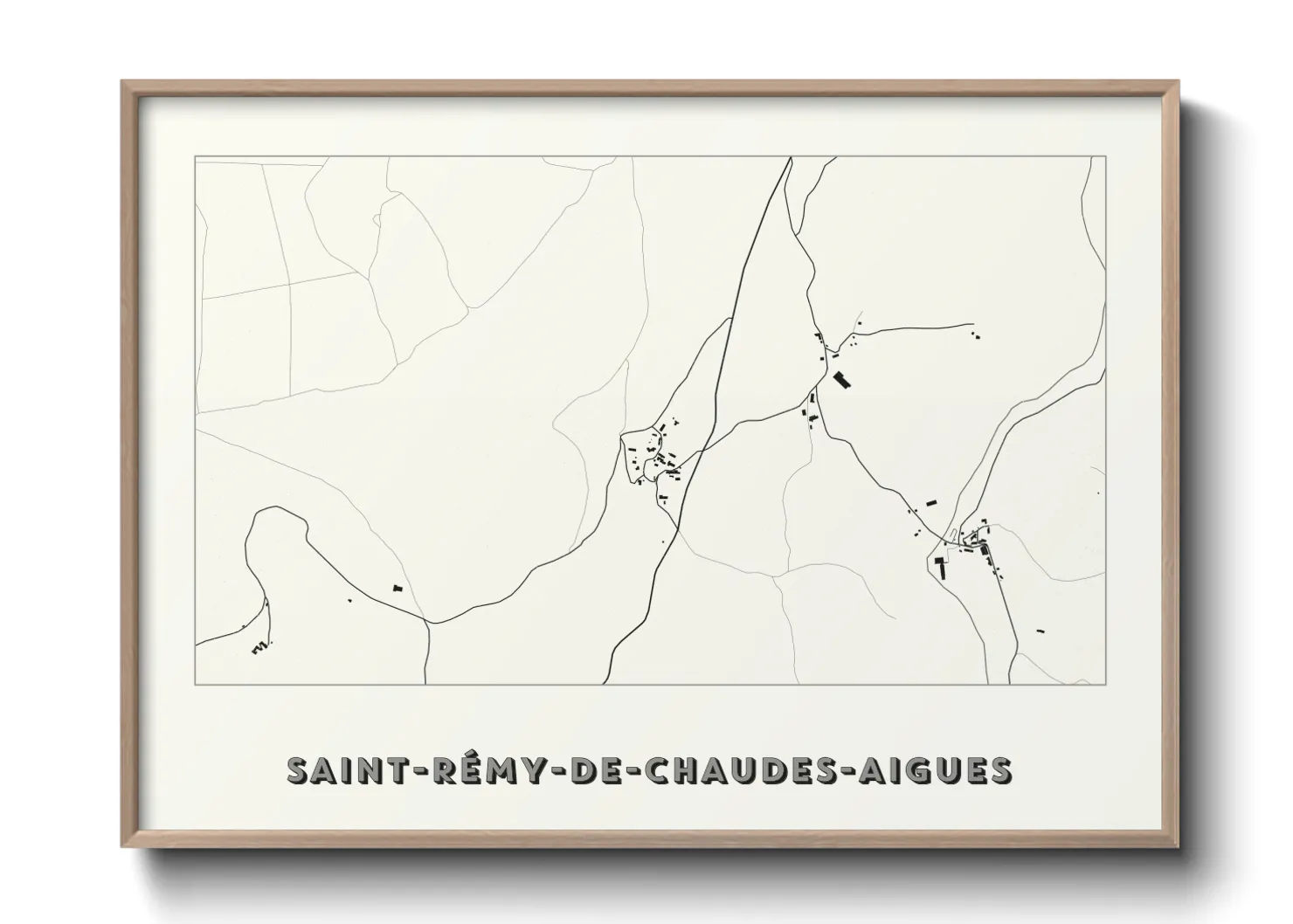 Une affiche de carte sur Saint-Rémy-de-Chaudes-Aigues