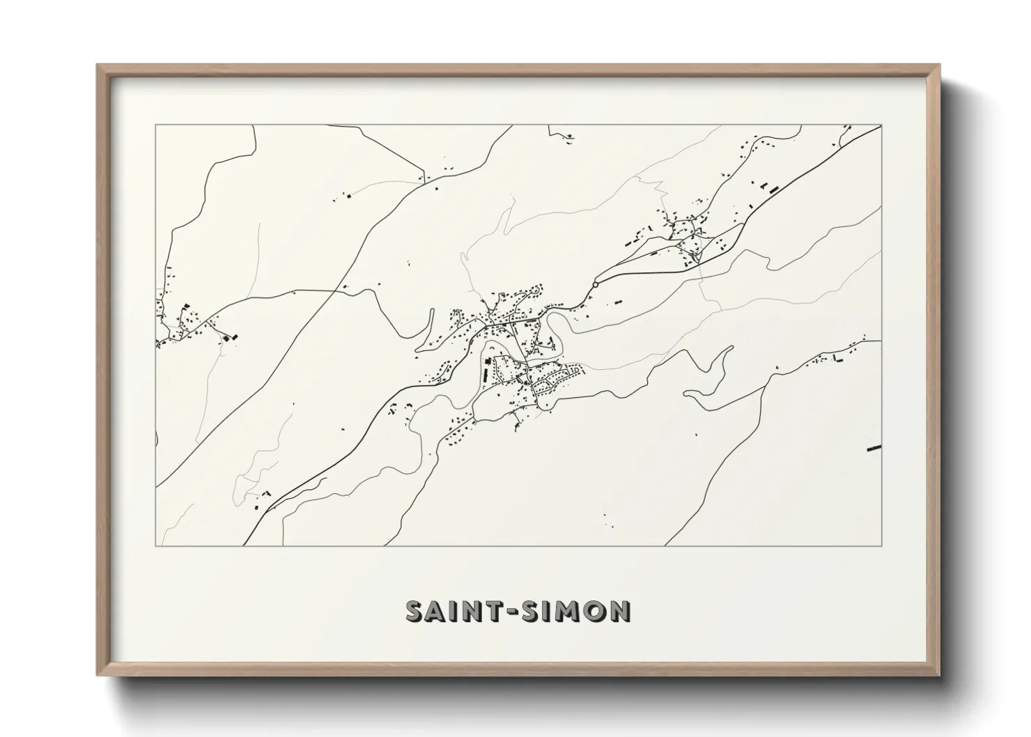 Une affiche de carte sur Saint-Simon