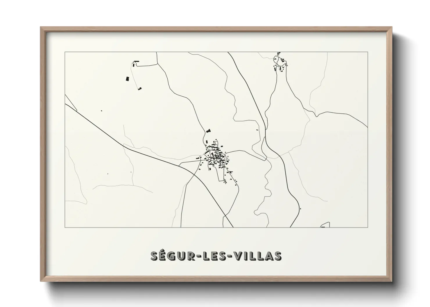 Une affiche de carte sur Ségur-les-Villas