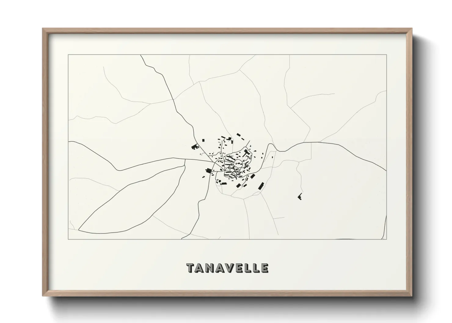 Une affiche de carte sur Tanavelle