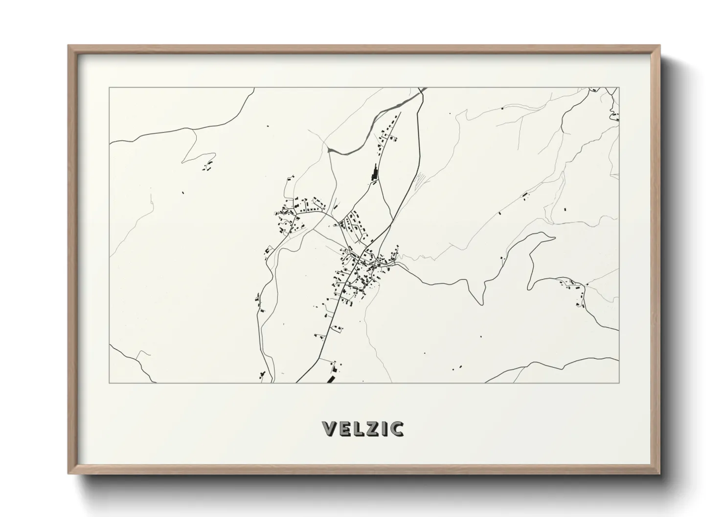 Une affiche de carte sur Velzic