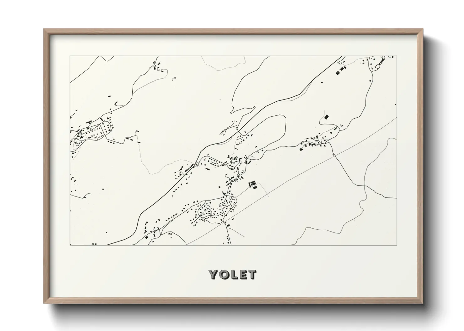 Une affiche de carte sur Yolet