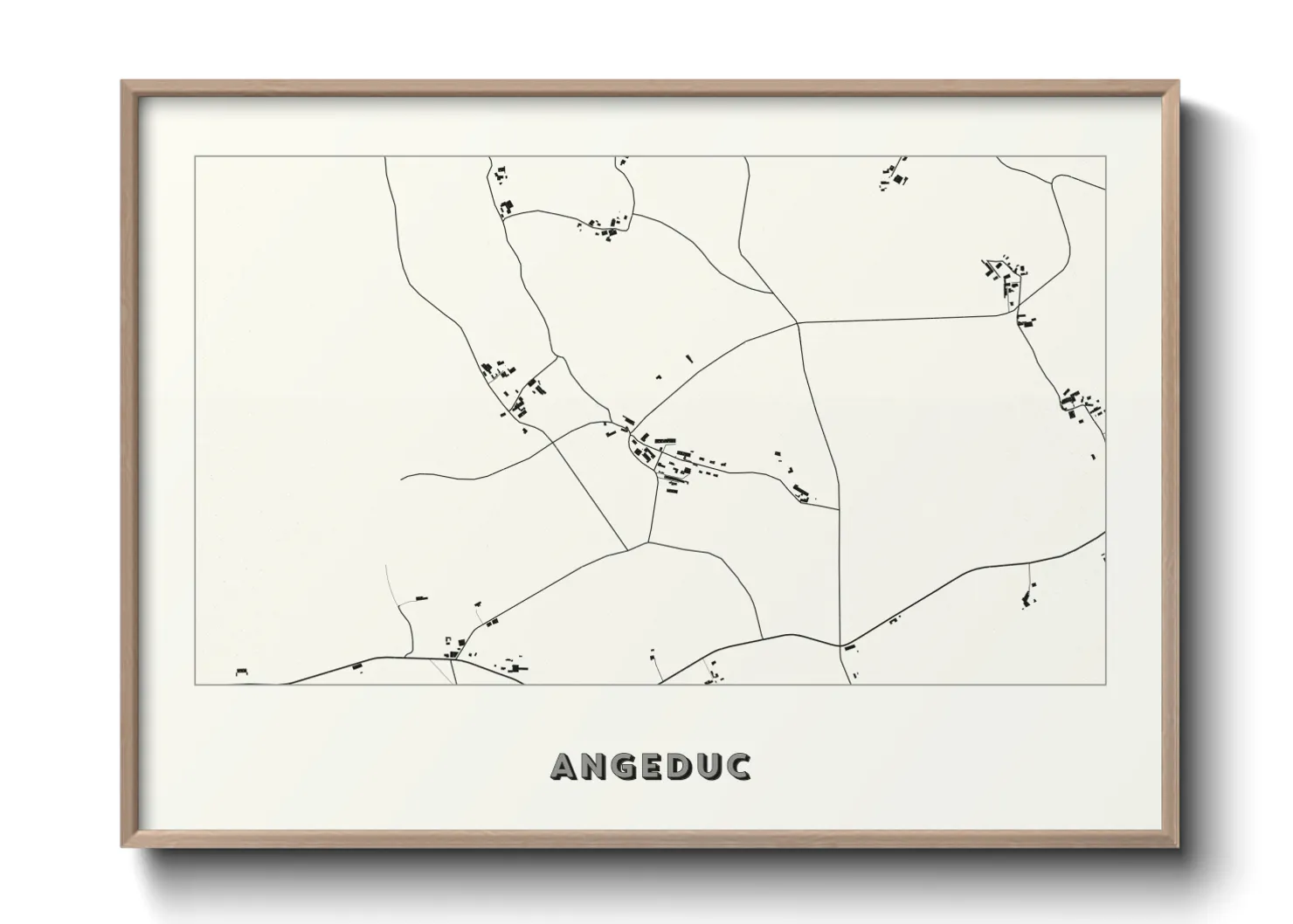 Une affiche de carte sur Angeduc