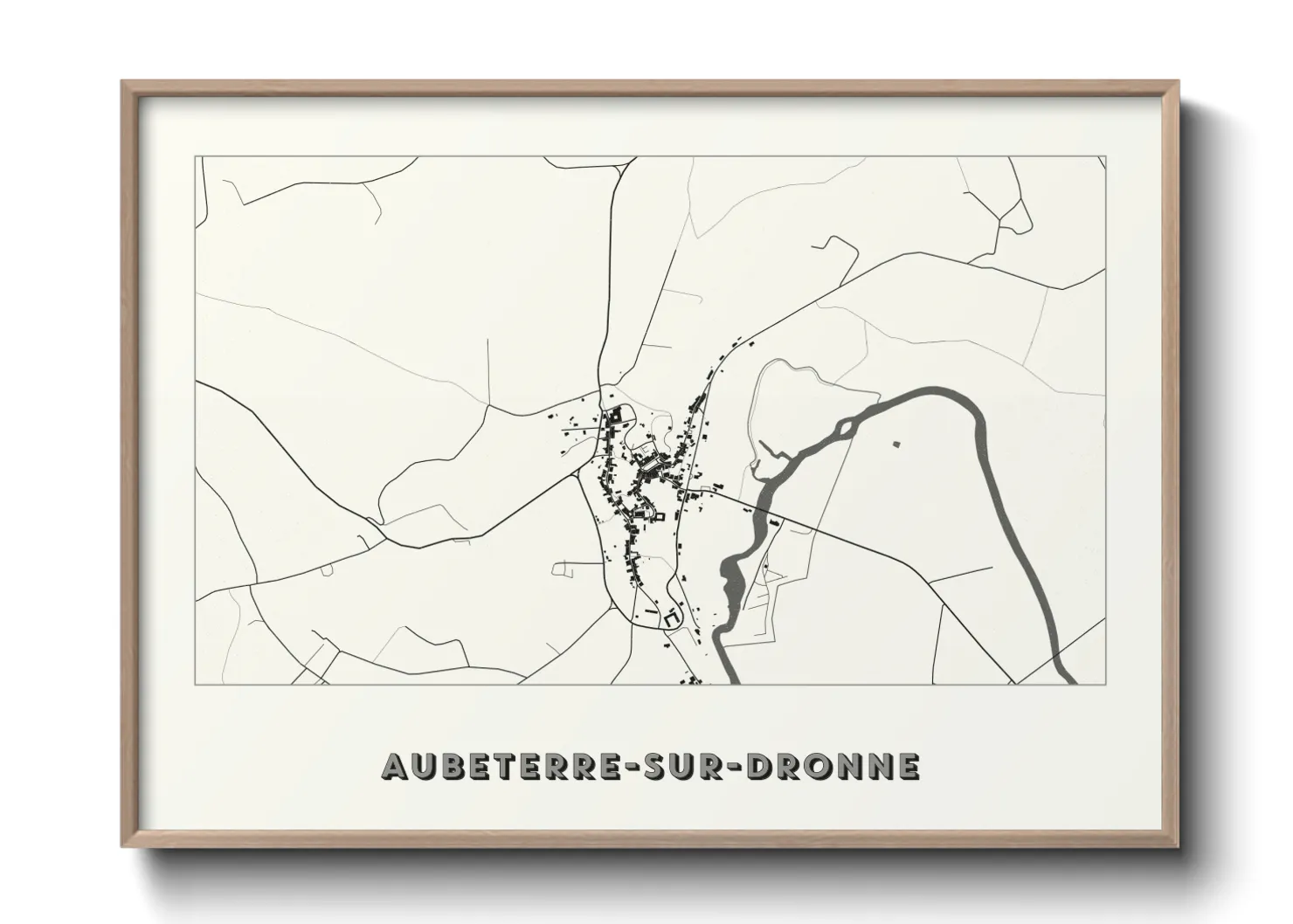 Une affiche de carte sur Aubeterre-sur-Dronne