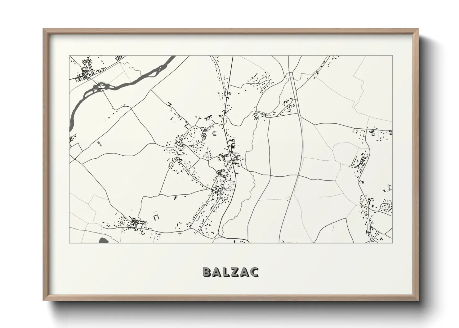 Une affiche de carte sur Balzac