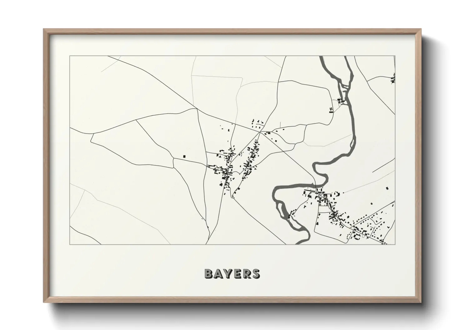 Une affiche de carte sur Bayers
