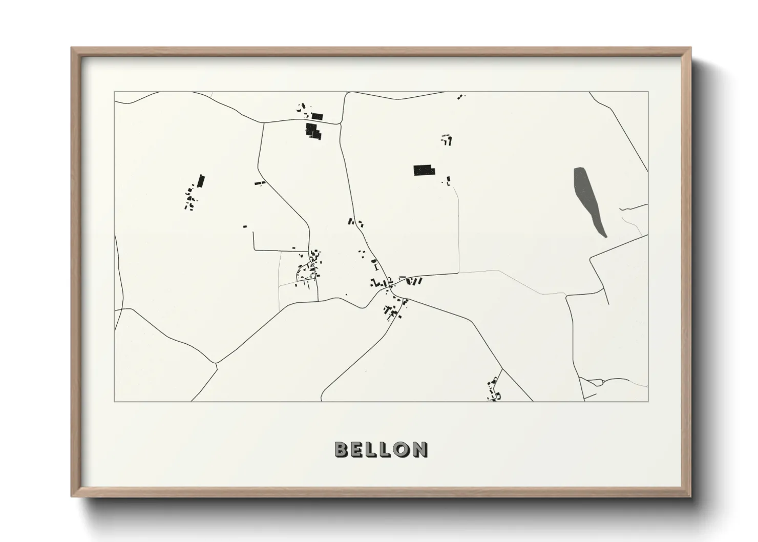 Une affiche de carte sur Bellon