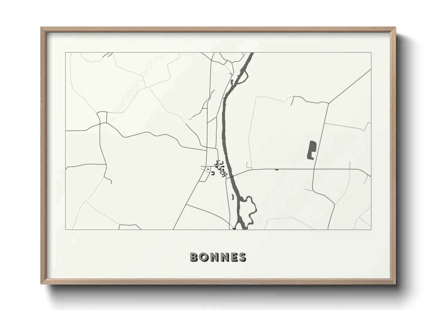 Une affiche de carte sur Bonnes