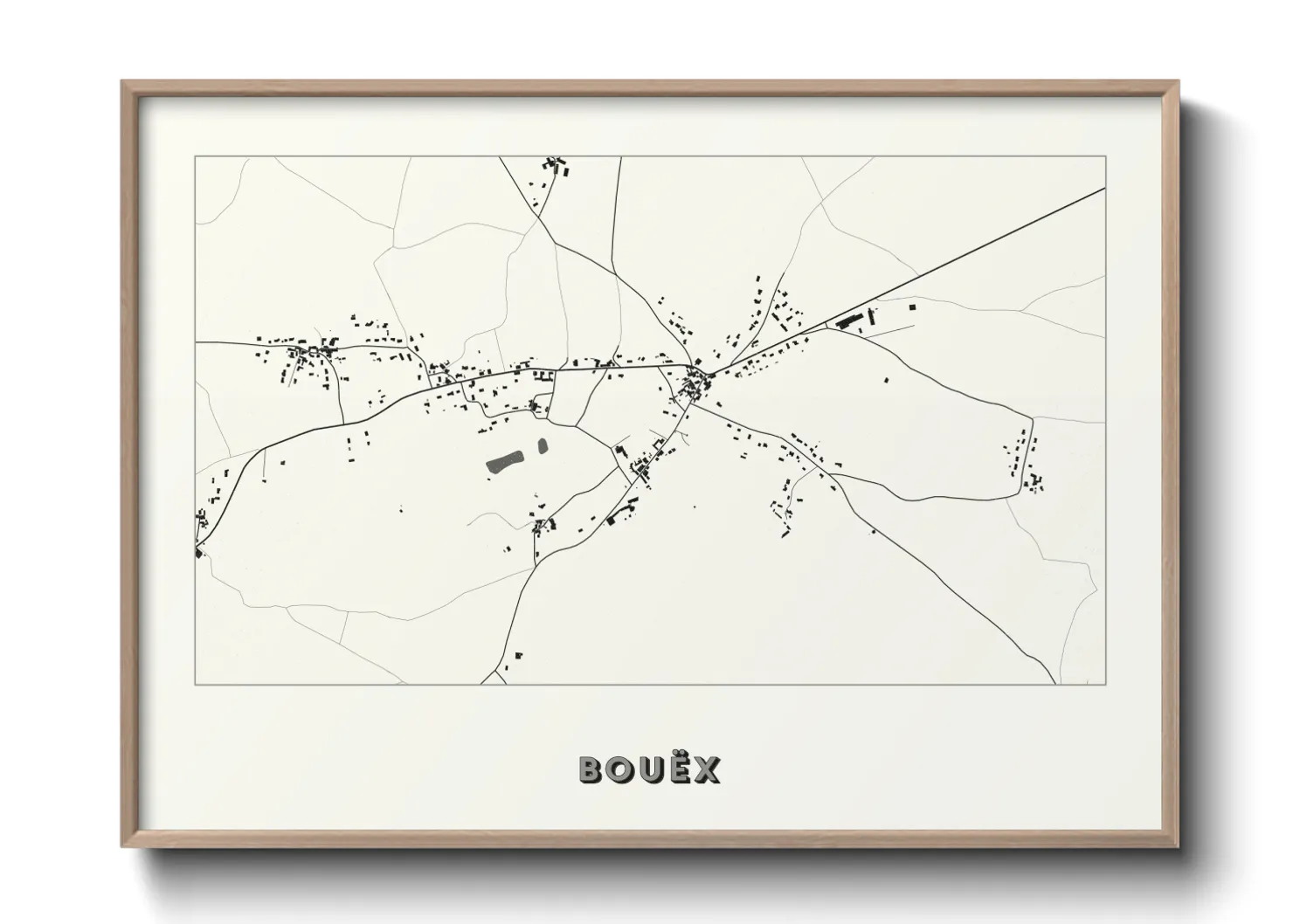 Une affiche de carte sur Bouëx