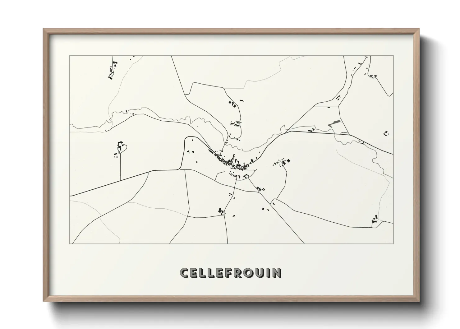 Une affiche de carte sur Cellefrouin