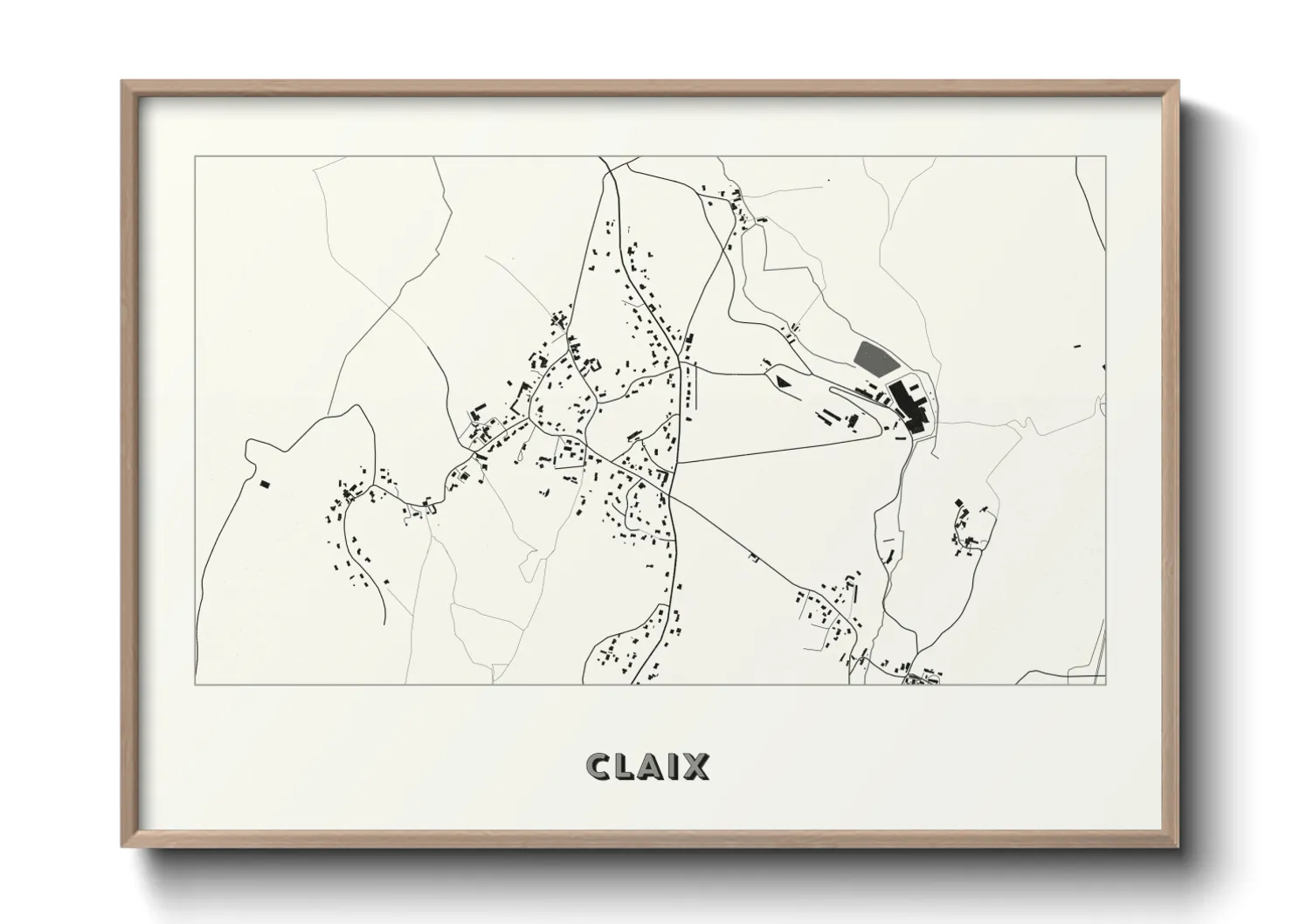 Une affiche de carte sur Claix